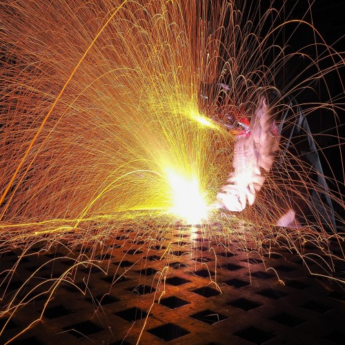 image of welding sparks